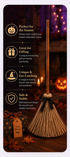 🧙‍♀️ The Broom That Moves by Itself – Spooky Halloween Decor