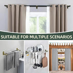 🏡 No-Drill Double Curtain Rod Brackets – Self-Adhesive 4-Pack