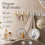10PCS Modern Hexagon Adhesive Hooks