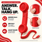 ☎️ Retro Wired Phone Handset for Smartphones