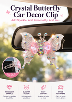 🦋 Crystal Butterfly Car Decor Clip – Add Sparkle to Every Drive ✨