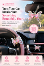 🦋 Crystal Butterfly Car Decor Clip – Add Sparkle to Every Drive ✨