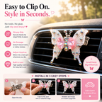 🦋 Crystal Butterfly Car Decor Clip – Add Sparkle to Every Drive ✨
