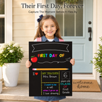 🎒 Reusable First & Last Day School Milestone Board – Personalized Photo Sign