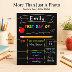 🎒 Reusable First & Last Day School Milestone Board – Personalized Photo Sign