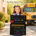 🎒 Reusable First & Last Day School Milestone Board – Personalized Photo Sign