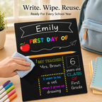 🎒 Reusable First & Last Day School Milestone Board – Personalized Photo Sign