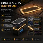 ☀️ Solar Paver Lights 4"×8" – Warm White Recessed Ground Lights for Driveways, Walkways & Patios