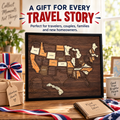 🗺️ Wooden USA Travel Map ✨ Personalized Adventure Memory Wall Decor Gift