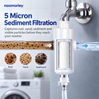 🚿 Universal Sediment Water Filter – PP Cotton Pre-Filter for Shower, Washing Machine & Toilet