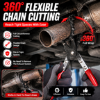 🔧 Chain Exhaust Pipe Cutter | Spark-Free 360° Manual Tube Cutting Tool