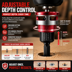 🔥 LAST DAY 50% OFF-🔩 Adjustable Countersink Drill Bit Set | Professional Woodworking Screw Finishing Tool