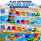 🚗 6PCS Does your little one hate bath time? Watch the smiles light up in seconds! ✨