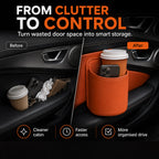 🚗🧺 50% OFF! Leather Car Door Cup Holder – Wide‑mouth opening, easy reach for drinks & phone