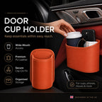 🚗🧺 50% OFF! Leather Car Door Cup Holder – Wide‑mouth opening, easy reach for drinks & phone