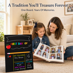 🎒 Reusable First & Last Day School Milestone Board – Personalized Photo Sign