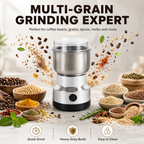 ⚙️ Stainless Steel Grain Grinder – High-Speed Electric Mill, Fine Powder in Seconds