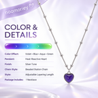 Temperature-Sensitive Color-Changing Heart Necklace for Women