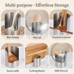 🍳 Stainless Steel Utensil & Lid Organizer