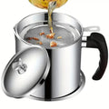 1 Count Modern Kitchen Oil Dispenser with Tray & Lid,Stainless Steel Oil Pot with Filter,Bacon Grease Container, Cooking Oil Can, Kitchenware, Utensils, Kitchen Gadgets