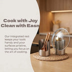 🍳 Stainless Steel Utensil & Lid Organizer