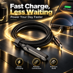 3-in-1 240W Fast Charging Cable – Charge, Sync & Stand Anywhere