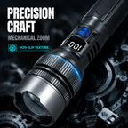💎 50% Off! 💎 High-power flashlight: features an aluminum alloy heat-dissipating head and a telescopic zoom design for powerful, concentrated light; also functions as a power bank and includes a digital battery level display.