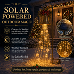 🎄 Christmas Bell Cascade Solar Lights✨ Create a Magical Holiday Glow