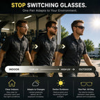 🕶️ Photochromic Safety Glasses – Indoor & Outdoor Impact Protection