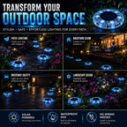 ☀️ SOLAR FAVORITE | Outdoor Mosaic Pathway Lights – Solar Powered LED Garden Decor with Automatic Night Glow