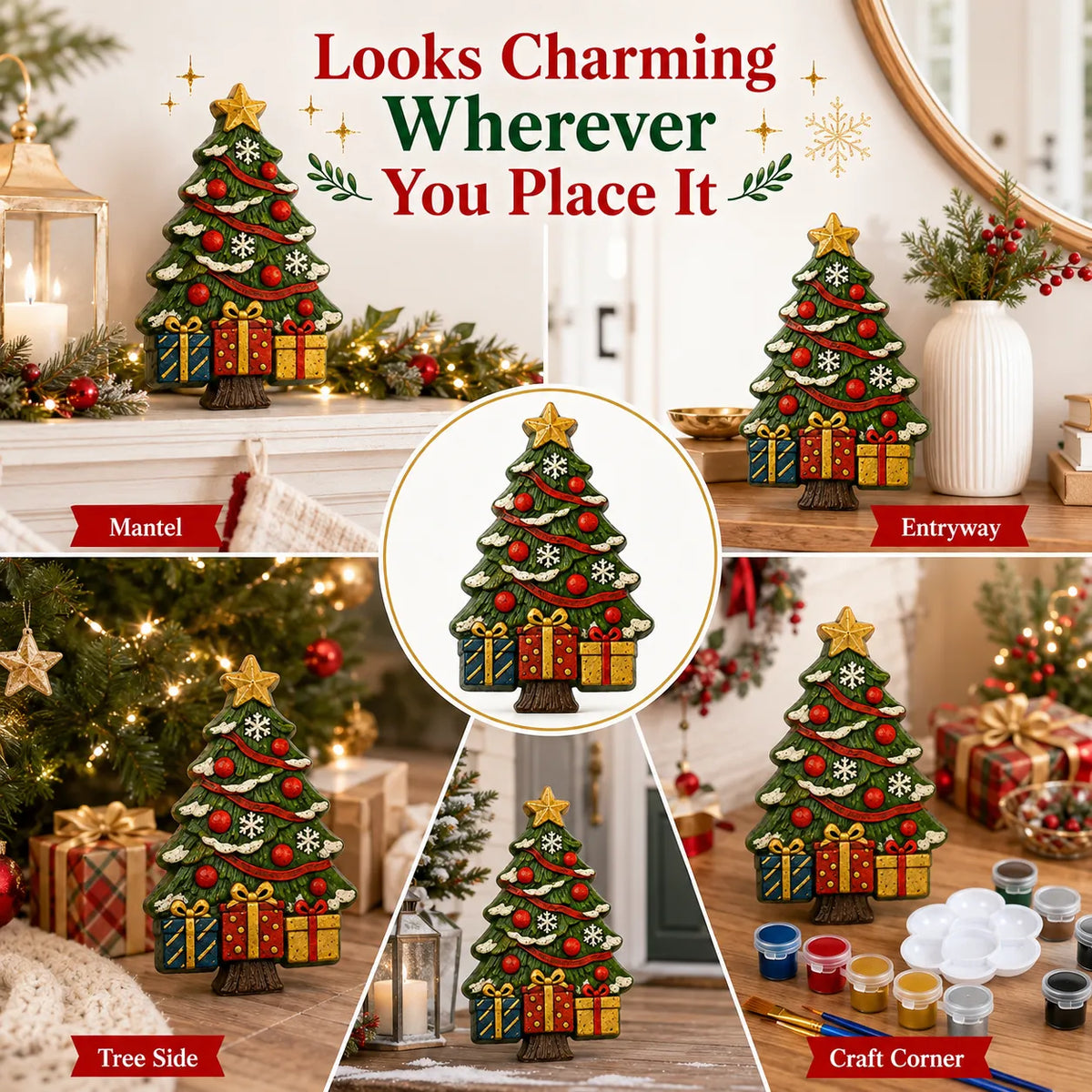 🎄 DIY Christmas Tree Mold & Paint Craft Kit