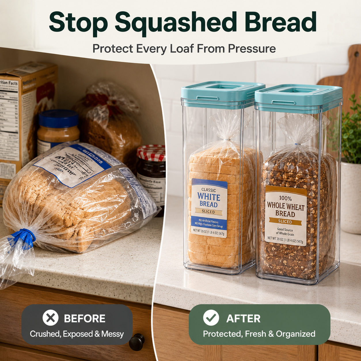 🍞 Bread Storage Container Set | Keep Bread Fresh & Protected