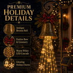 🎄 Christmas Bell Cascade Solar Lights✨ Create a Magical Holiday Glow