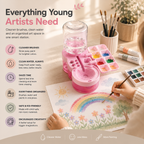 🎨 Automatic Brush Washer – Clean Water Painting Station