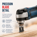 🔧 12V Cordless Precision Cutter – Compact Multi-Function DIY Detail & Plunge Cutting Tool