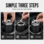 🛡️Rotating Car Ashtray with Ceramic Inner Liner
